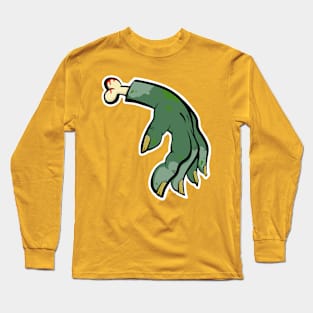 Halloween zombie green hand thing cartoon style Long Sleeve T-Shirt